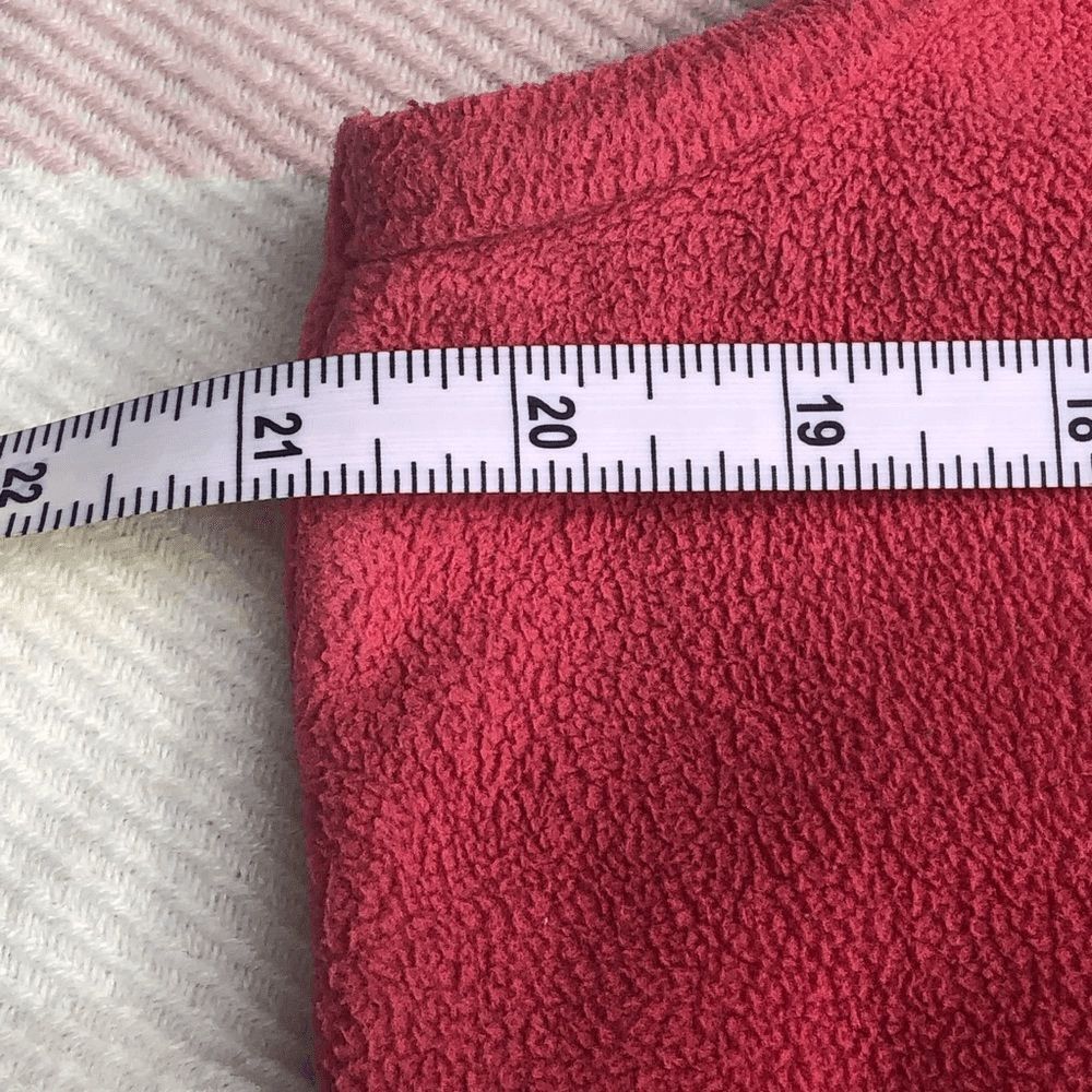 Eddie Bauer Womens L Coral Pink Fleece Hooded Vest Full Zip Kangaroo Pockets - Picture 5 of 6